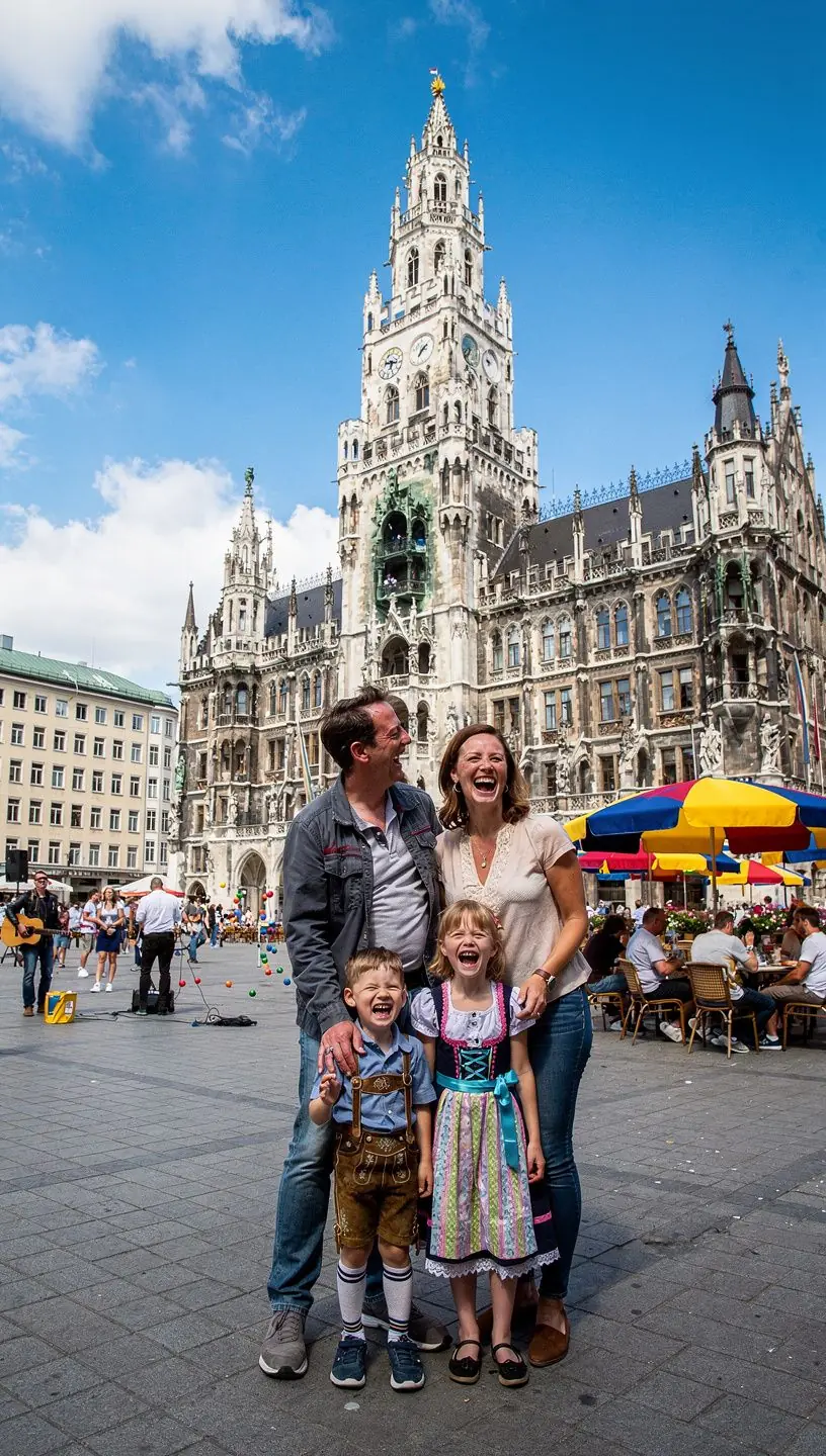 Übersichtliche Landkarte zeigt kurze Transferstrecken zwischen familienfreundlichen Reisezielen in Deutschland.